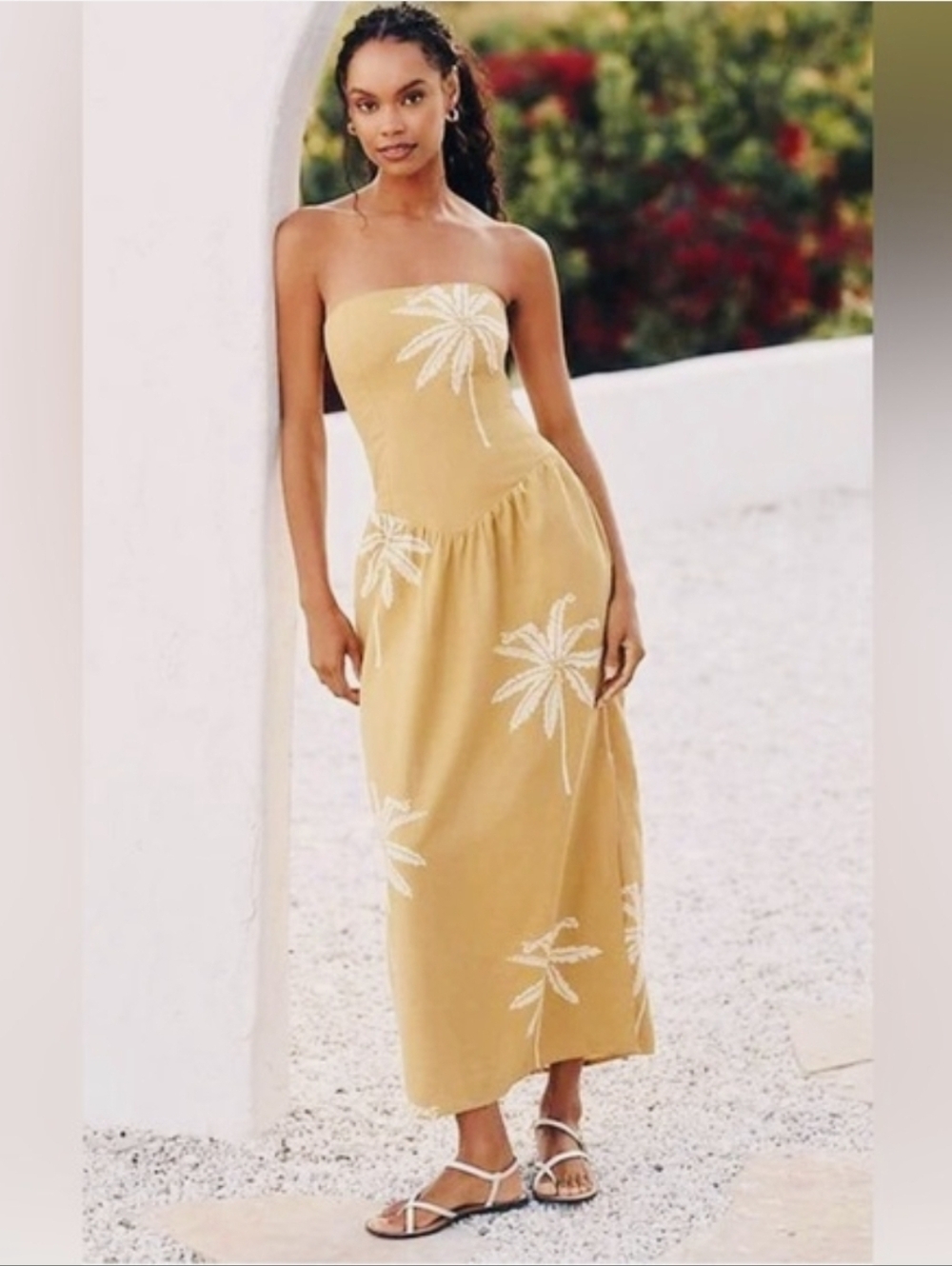 Anthropologie Celadine linen maxi dress